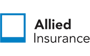 Logo of the Allied Insurance Company with a box