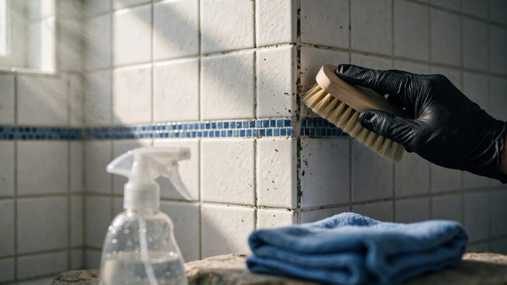 bathroom grout mold removal